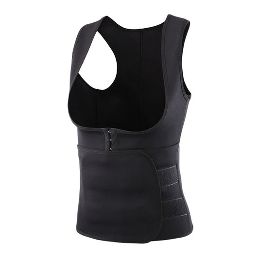 Breasted Shapers Corset Sweat-wicking Waistband Body Shaping Vest, Size:XXXL(Black) -  by PMC Jewellery | Online Shopping South Africa | PMC Jewellery
