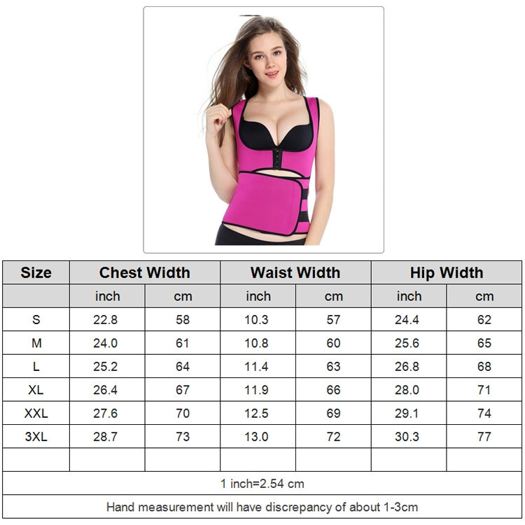 Breasted Shapers Corset Sweat-wicking Waistband Body Shaping Vest, Size:XXXL(Black) -  by PMC Jewellery | Online Shopping South Africa | PMC Jewellery