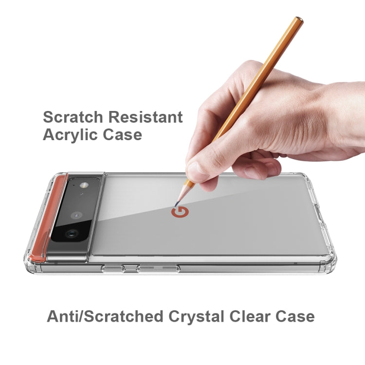 Shockproof Scratchproof TPU + Acrylic Protective Case For Google Pixel 6(Black) - Google Cases by PMC TechLife | Online Shopping South Africa | PMC TechLife | Buy Now Pay Later Mobicred
