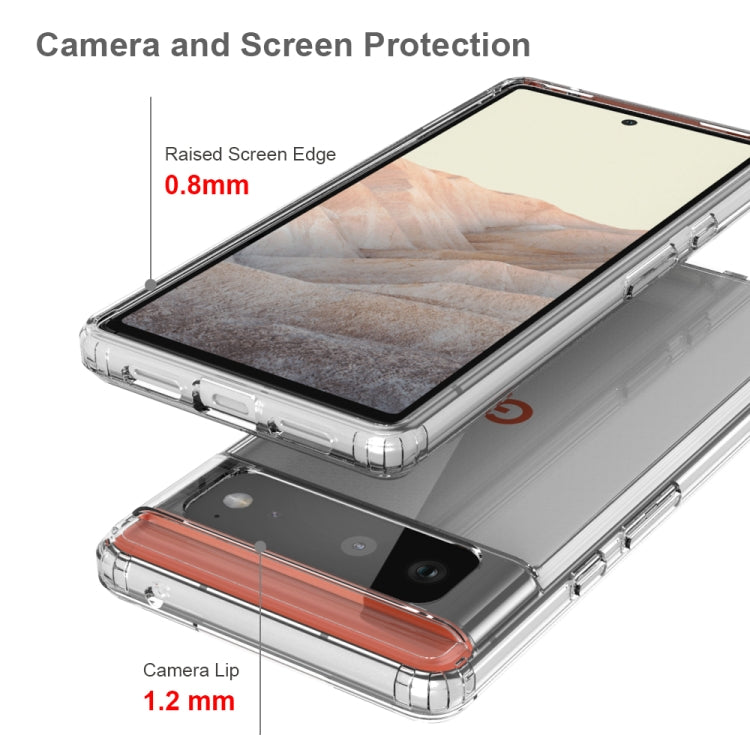 Shockproof Scratchproof TPU + Acrylic Protective Case For Google Pixel 6(Black) - Google Cases by PMC TechLife | Online Shopping South Africa | PMC TechLife | Buy Now Pay Later Mobicred