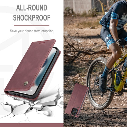 For iPhone 13 Pro CaseMe-013 Multifunctional Retro Frosted Horizontal Flip Leather Case with Card Slot & Holder & Wallet (Wine Red) - iPhone 13 Pro Cases by CaseMe | Online Shopping South Africa | PMC Jewellery | Buy Now Pay Later Mobicred