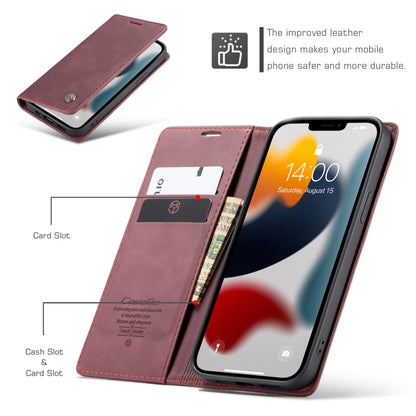 For iPhone 13 Pro Max CaseMe-013 Multifunctional Retro Frosted Horizontal Flip Leather Case with Card Slot & Holder & Wallet (Wine Red) - iPhone 13 Pro Max Cases by CaseMe | Online Shopping South Africa | PMC Jewellery | Buy Now Pay Later Mobicred