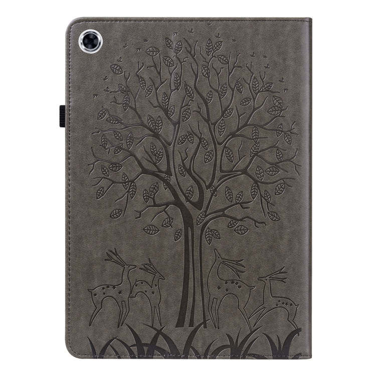For Lenovo Tab M10 HD Gen 2 Tree & Deer Pattern Pressed Printing Horizontal Flip PU Leather Case with Holder & Card Slots(Pink) - Lenovo by PMC TechLife | Online Shopping South Africa | PMC TechLife | Buy Now Pay Later Mobicred