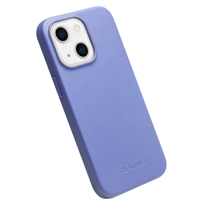 For iPhone 13 QIALINO Nappa Cowhide MagSafe Magnetic Protective Case(Blue) - iPhone 13 Cases by QIALINO | Online Shopping South Africa | PMC Jewellery | Buy Now Pay Later Mobicred