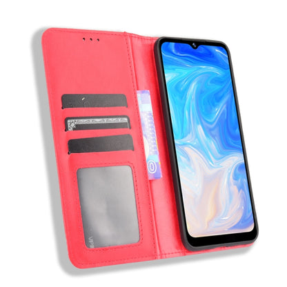 For Doogee N40 Pro Magnetic Buckle Retro Pattern Horizontal Flip Leather Case with Holder & Card Slot & Wallet(Red) - More Brand by PMC Jewellery | Online Shopping South Africa | PMC Jewellery | Buy Now Pay Later Mobicred