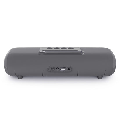 NewRixing NR-2027FM TWS Soundbar Bluetooth Speaker with Mobile Phone Holder & Antenna(Grey) - Desktop Speaker by NewRixing | Online Shopping South Africa | PMC Jewellery | Buy Now Pay Later Mobicred