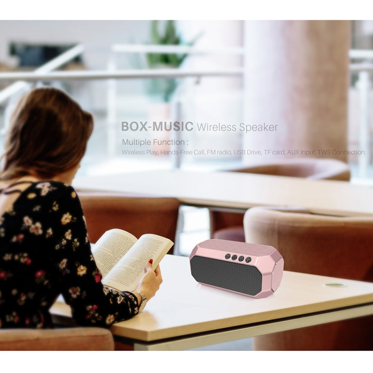 NewRixing NR-4000 TWS Mesh Polygon Music Box Concept Bluetooth Speaker(Iron Grey) - free shipping - PMC Jewellery - Order now!