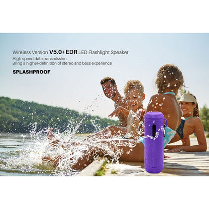 NewRixing NR-4016A TWS Outdoor Splashproof Bluetooth Speaker with Carabiner Handle & SOS Flashlight(Black) - Desktop Speaker by NewRixing | Online Shopping South Africa | PMC Jewellery | Buy Now Pay Later Mobicred