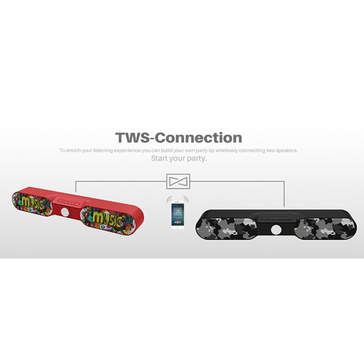NewRixing NR-4017A TWS Graffiti Soundbar Bluetooth Speaker with Knob(Music Melody) - free shipping - PMC Jewellery - Order now!