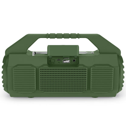 NewRixing NR-4025FM Outdoor Splash-proof Water Portable Bluetooth Speaker, Support Hands-free Call / TF Card / FM / U Disk(Green) - Desktop Speaker by NewRixing | Online Shopping South Africa | PMC Jewellery | Buy Now Pay Later Mobicred