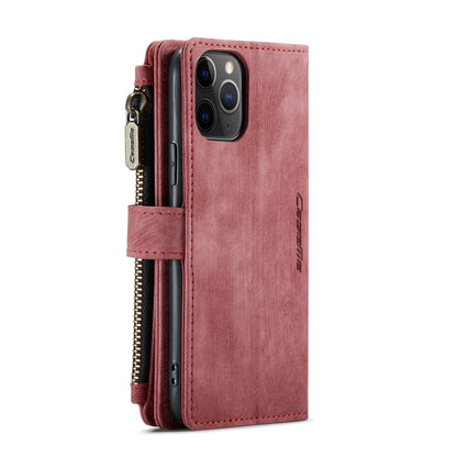 For iPhone 11 Pro CaseMe-C30 PU + TPU Multifunctional Horizontal Flip Leather Case with Holder & Card Slot & Wallet & Zipper Pocket (Red) - iPhone 11 Pro Cases by CaseMe | Online Shopping South Africa | PMC Jewellery | Buy Now Pay Later Mobicred