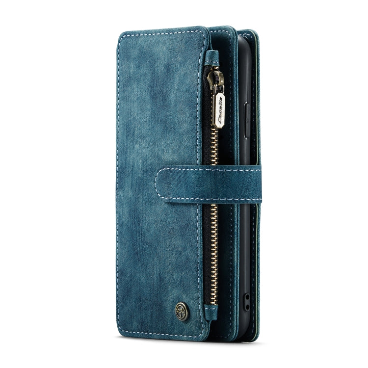 For iPhone X / XS CaseMe-C30 PU + TPU Multifunctional Horizontal Flip Leather Case with Holder & Card Slot & Wallet & Zipper Pocket(Blue) - More iPhone Cases by CaseMe | Online Shopping South Africa | PMC Jewellery | Buy Now Pay Later Mobicred