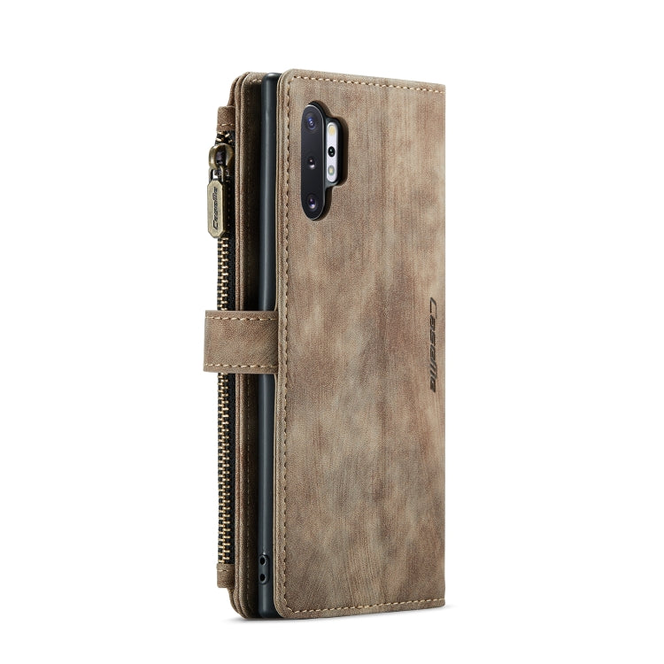 For Samsung Galaxy Note10+ CaseMe-C30 PU + TPU Multifunctional Horizontal Flip Leather Case with Holder & Card Slot & Wallet & Zipper Pocket(Brown) - Galaxy Phone Cases by CaseMe | Online Shopping South Africa | PMC Jewellery | Buy Now Pay Later Mobicred