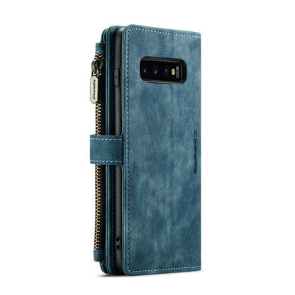 For Samsung Galaxy S10 CaseMe-C30 PU + TPU Multifunctional Horizontal Flip Leather Case with Holder & Card Slot & Wallet & Zipper Pocket(Blue) - Galaxy Phone Cases by CaseMe | Online Shopping South Africa | PMC Jewellery | Buy Now Pay Later Mobicred