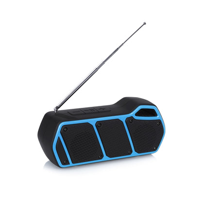 NewRixing NR-5011fm Outdoor Portable Bluetooth Speakerr, Support Hands-free Call / TF Card / FM / U Disk(Blue) - Desktop Speaker by NewRixing | Online Shopping South Africa | PMC Jewellery | Buy Now Pay Later Mobicred