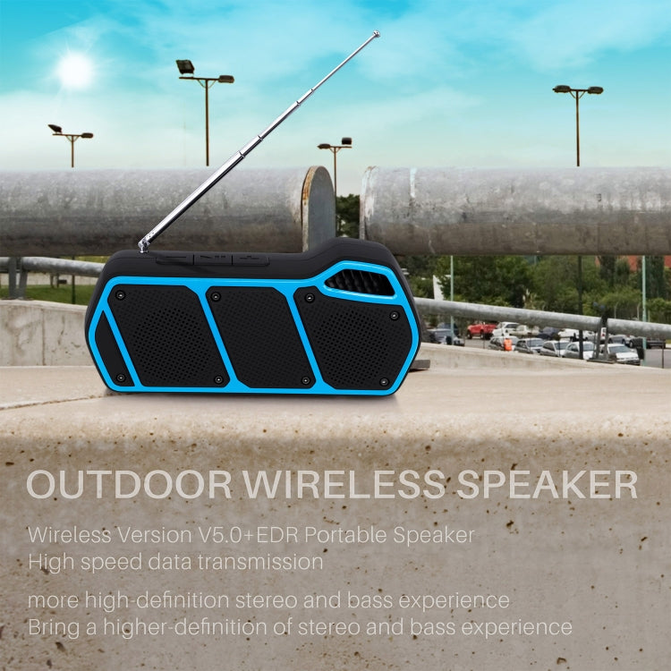 NewRixing NR-5011fm Outdoor Portable Bluetooth Speakerr, Support Hands-free Call / TF Card / FM / U Disk(Yellow) - Desktop Speaker by NewRixing | Online Shopping South Africa | PMC Jewellery | Buy Now Pay Later Mobicred