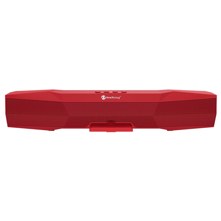 NewRixing NR-7011 Outdoor Portable Bluetooth Speaker with Phone Holder, Support Hands-free Call / TF Card / FM / U Disk(Red) - Desktop Speaker by NewRixing | Online Shopping South Africa | PMC Jewellery | Buy Now Pay Later Mobicred