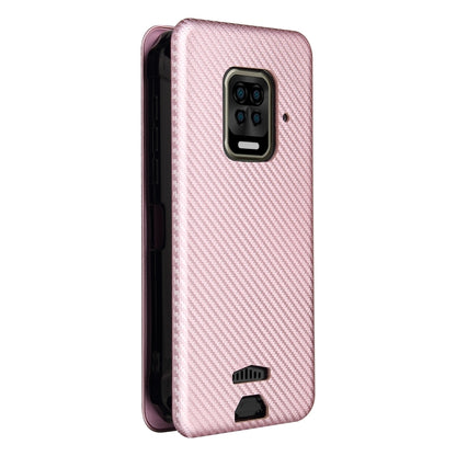 For Doogee S59 / S59 Pro Carbon Fiber Texture Horizontal Flip TPU + PC + PU Leather Case with Card Slot(Pink) - More Brand by PMC Jewellery | Online Shopping South Africa | PMC Jewellery | Buy Now Pay Later Mobicred