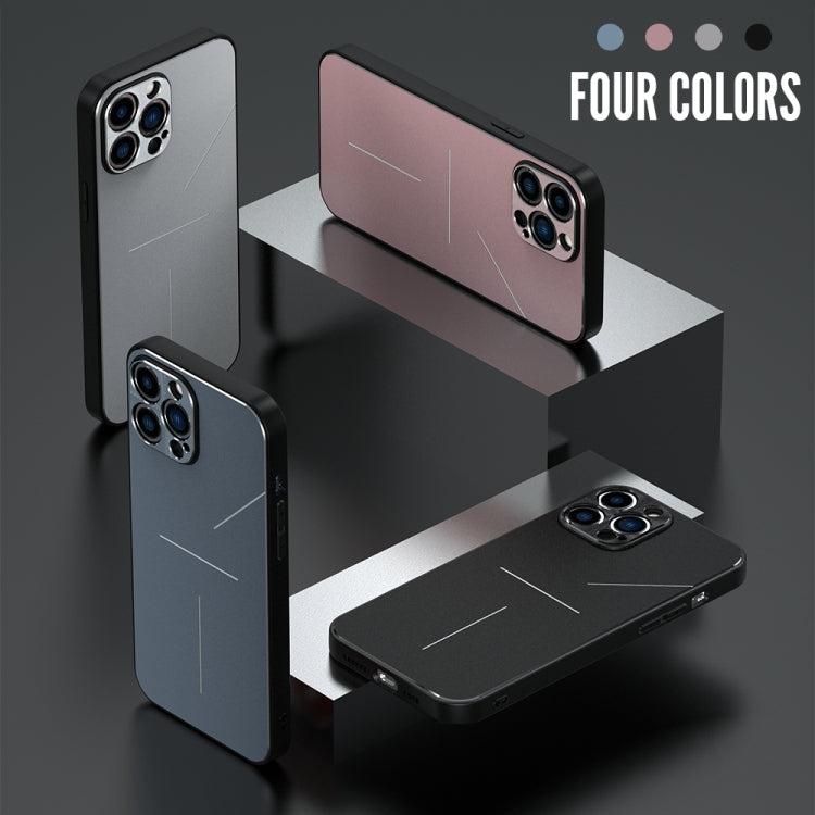 For iPhone 13 Pro R-JUST RJ-52 3-Line Style Metal TPU Shockproof Protective Case (Black) - iPhone 13 Pro Cases by R-JUST | Online Shopping South Africa | PMC Jewellery