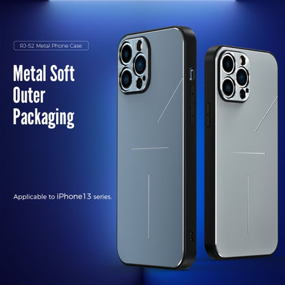 For iPhone 13 Pro R-JUST RJ-52 3-Line Style Metal TPU Shockproof Protective Case (Black) - iPhone 13 Pro Cases by R-JUST | Online Shopping South Africa | PMC Jewellery