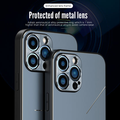 For iPhone 13 Pro Max R-JUST RJ-52 3-Line Style Metal TPU Shockproof Protective Case (Black) - iPhone 13 Pro Max Cases by R-JUST | Online Shopping South Africa | PMC Jewellery