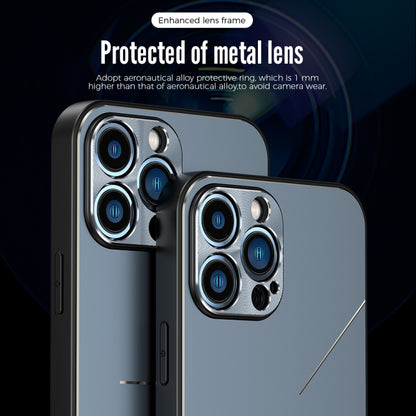 For iPhone 12 Pro Max R-JUST RJ-52 3-Line Style Metal TPU Shockproof Protective Case(Silver) - iPhone 12 Pro Max Cases by R-JUST | Online Shopping South Africa | PMC Jewellery | Buy Now Pay Later Mobicred