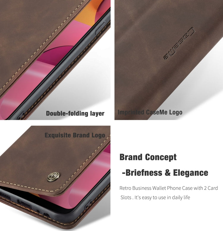 For Galaxy A20s CaseMe-013 Multifunctional Horizontal Flip Leather Case with Card Slot & Holder & Wallet(Coffee) - Galaxy Phone Cases by CaseMe | Online Shopping South Africa | PMC Jewellery | Buy Now Pay Later Mobicred