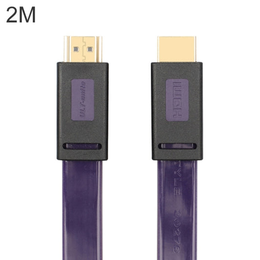 ULT-unite 4K Ultra HD Gold-plated HDMI to HDMI Flat Cable, Cable Length:2m(Transparent Purple) - Cable by ult-unite | Online Shopping South Africa | PMC Jewellery | Buy Now Pay Later Mobicred