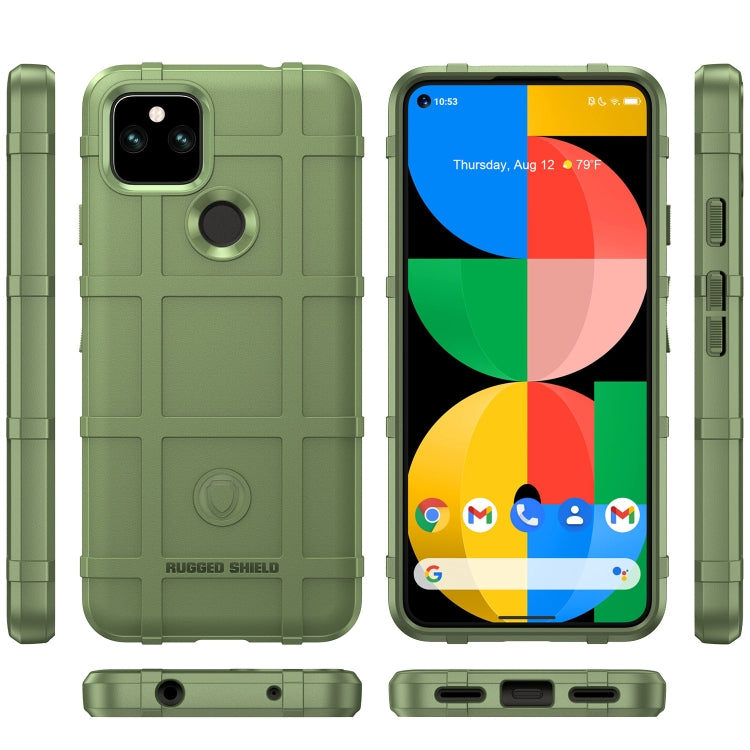 For Google Pixel 5a 5G Full Coverage Shockproof TPU Case(Green) - Google Cases by PMC Jewellery | Online Shopping South Africa | PMC Jewellery | Buy Now Pay Later Mobicred