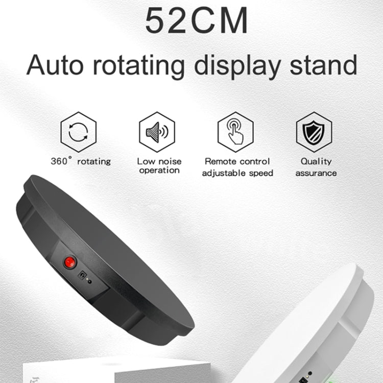 52cm Remote Control Electric Rotating Turntable Display Stand Video Shooting Props Turntable, Plug-in Power, Power Plug:UK Plug(Black) - free shipping - PMC TechLife - Order now!