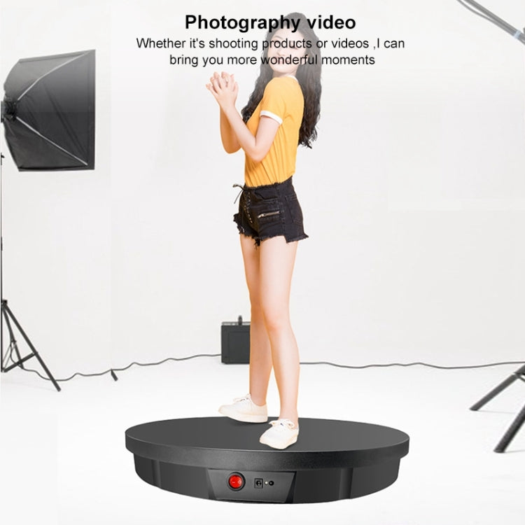 52cm Remote Control Electric Rotating Turntable Display Stand Video Shooting Props Turntable, Charging Power, Power Plug:EU Plug(Black) - free shipping - PMC TechLife - Order now!