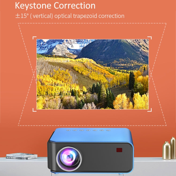 T4 Same Screen Version 1024x600 1200 Lumens Portable Home Theater LCD Projector, Plug Type:US Plug(Blue) - Mini Projector by PMC Jewellery | Online Shopping South Africa | PMC Jewellery | Buy Now Pay Later Mobicred