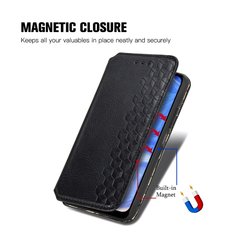 For Doogee N40 Pro Cubic Grid Pressed Horizontal Flip Magnetic Leather Case with Holder & Card Slots & Wallet(Black) - More Brand by PMC Jewellery | Online Shopping South Africa | PMC Jewellery | Buy Now Pay Later Mobicred