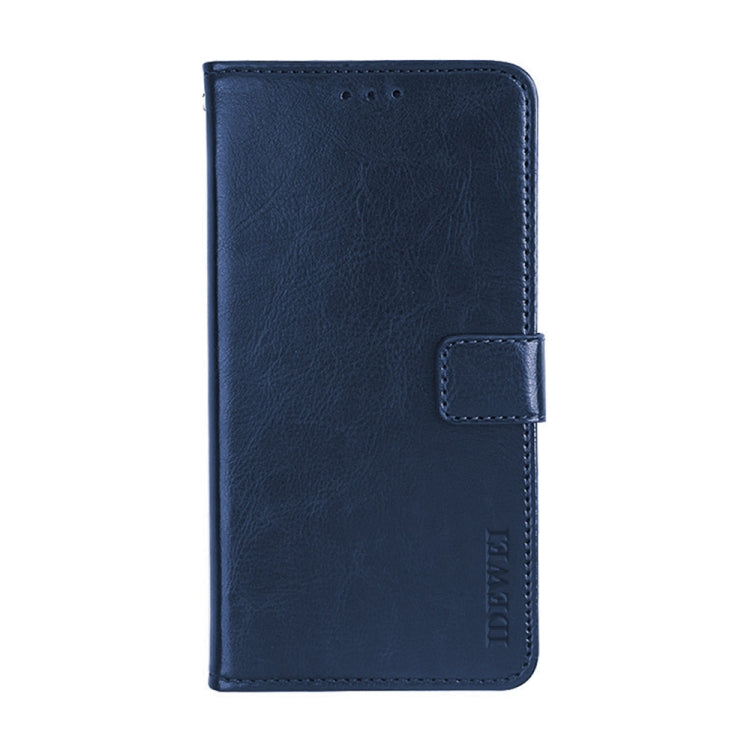 For Oukitel C25 idewei Crazy Horse Texture Leather Phone Case with Holder & Card Slots & Wallet(Dark Blue) - More Brand by idewei | Online Shopping South Africa | PMC Jewellery | Buy Now Pay Later Mobicred