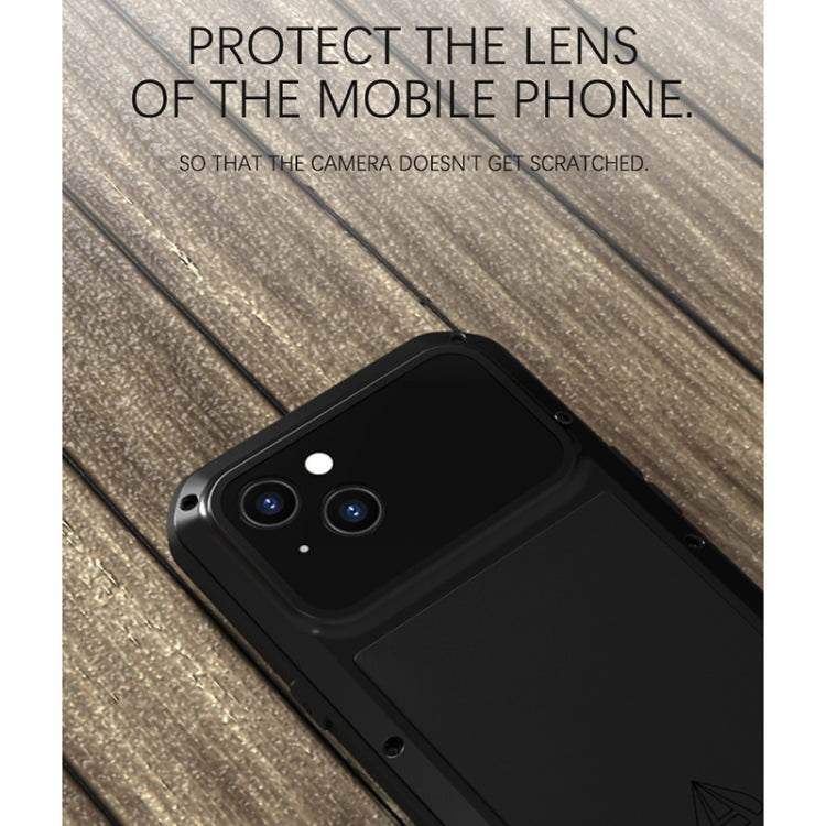 For iPhone 13 LOVE MEI Metal Shockproof Life Waterproof Dustproof Protective Phone Case(Yellow) - free shipping - PMC TechLife - Order now!