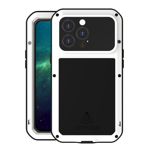 For iPhone 13 Pro LOVE MEI Metal Shockproof Life Waterproof Dustproof Protective Phone Case (White) - iPhone 13 Pro Cases by LOVE MEI | Online Shopping South Africa | PMC Jewellery