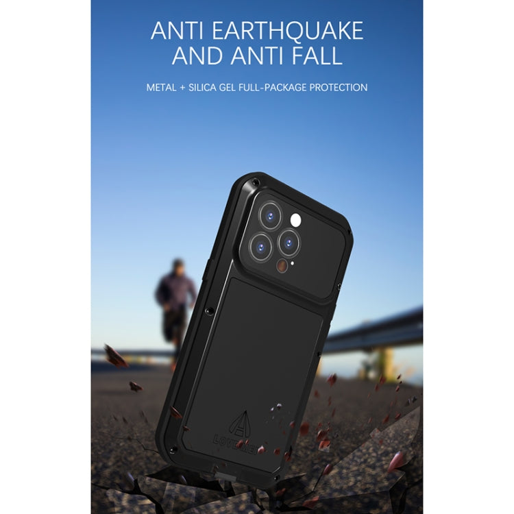 For iPhone 13 Pro LOVE MEI Metal Shockproof Life Waterproof Dustproof Protective Phone Case (White) - iPhone 13 Pro Cases by LOVE MEI | Online Shopping South Africa | PMC Jewellery | Buy Now Pay Later Mobicred