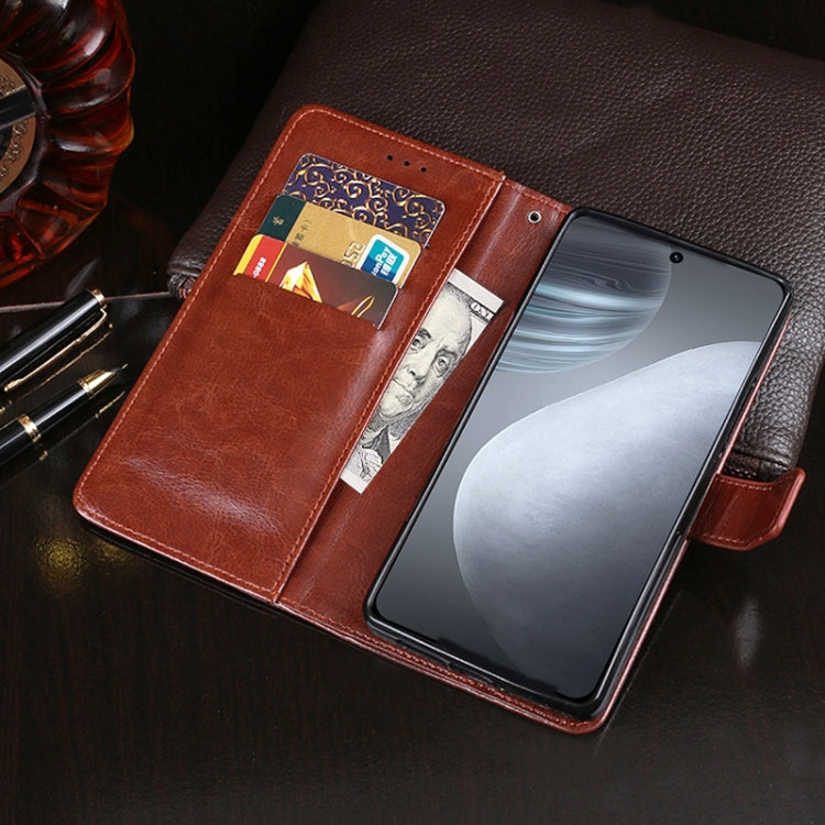 For Cubot X50 idewei Crazy Horse Texture Leather Case with Holder & Card Slots & Wallet(Black) - More Brand by idewei | Online Shopping South Africa | PMC Jewellery | Buy Now Pay Later Mobicred