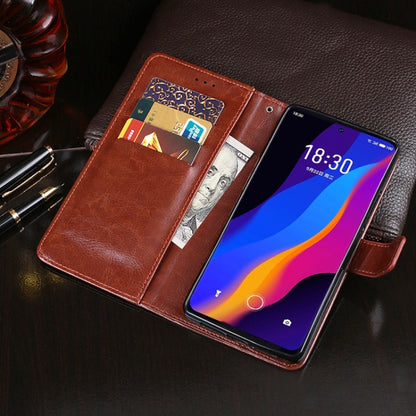 For Meizu 18x idewei Crazy Horse Texture Leather Case with Holder & Card Slots & Wallet(White) - Meizu by idewei | Online Shopping South Africa | PMC Jewellery | Buy Now Pay Later Mobicred