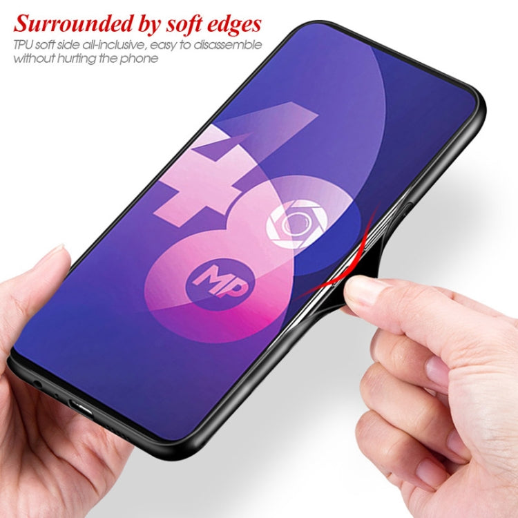 For OPPO F11 Pro Gradient Color Glass Case(Sky Blue) - OPPO Cases by PMC TechLife | Online Shopping South Africa | PMC TechLife | Buy Now Pay Later Mobicred