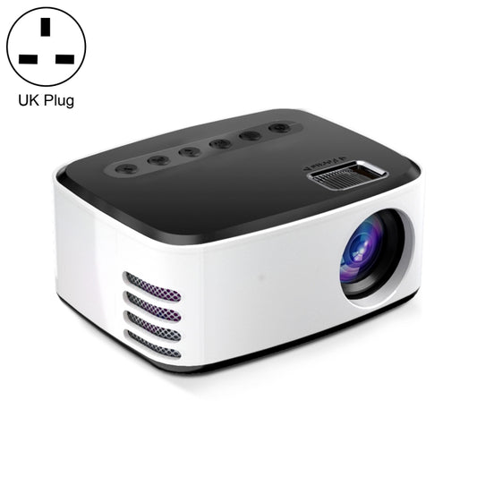 T20 320x240 400 Lumens Portable Home Theater LED HD Digital Projector, Same Screen Version, UK Plug(Black White) - LED Projector by PMC Jewellery | Online Shopping South Africa | PMC Jewellery | Buy Now Pay Later Mobicred