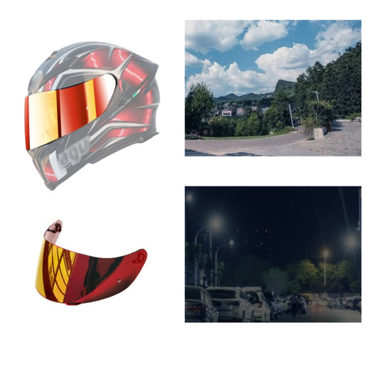 Motorcycle Helmet Visor Anti-UV Wind Shield Lens For AGV K1 / K3SV / K5(Electroplated Red) - Helmets by PMC Jewellery | Online Shopping South Africa | PMC Jewellery