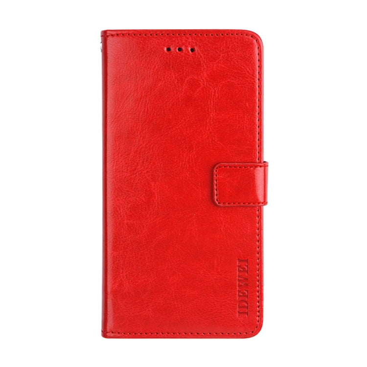 For TCL 20 R 5G idewei Crazy Horse Texture Leather Phone Case(Red) - More Brand by idewei | Online Shopping South Africa | PMC Jewellery | Buy Now Pay Later Mobicred