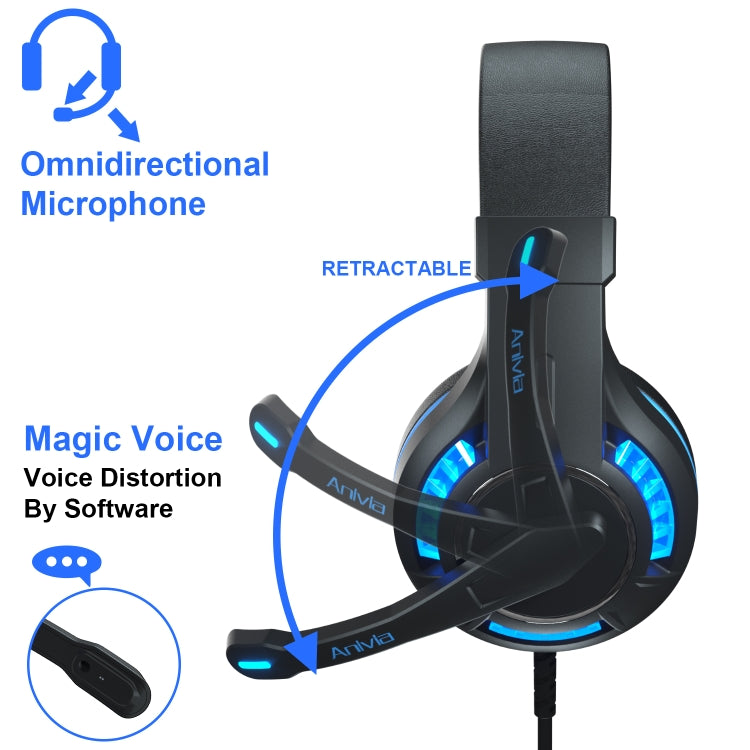 SADES MH603 3.5mm Port Adjustable Gaming Headset with Microphone(Black Blue) - Multimedia Headset by SADES | Online Shopping South Africa | PMC Jewellery | Buy Now Pay Later Mobicred