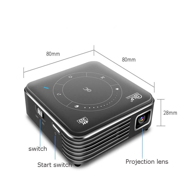 P11 854x480 DLP Smart Projector With Infrared Remote Control, Android 9.0, 4GB+32GB, EU Plug - LED Projector by PMC Jewellery | Online Shopping South Africa | PMC Jewellery | Buy Now Pay Later Mobicred