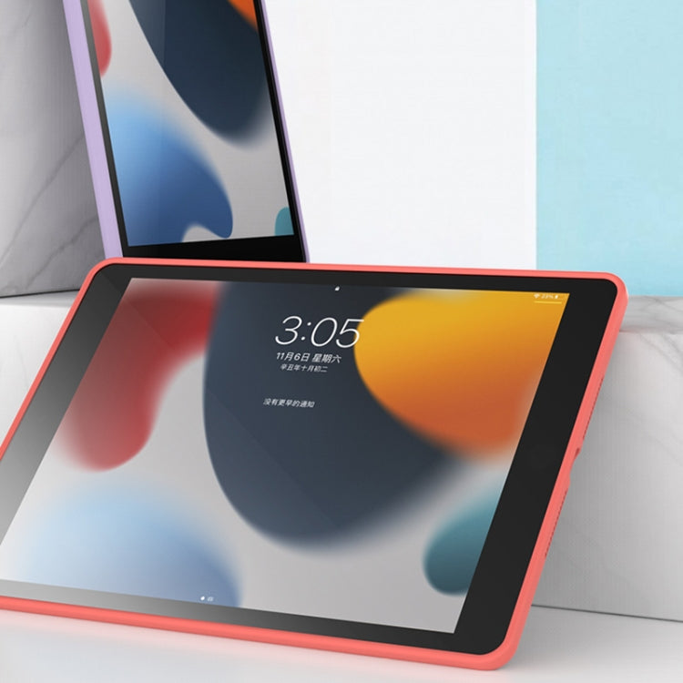 For iPad 10.2 2021 / 2020 / 2019 Mutural Silicone Microfiber Tablet Case(Pink Orange) - free shipping - PMC TechLife - Order now!