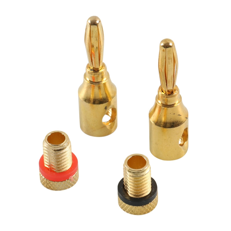 A6521 24 in 1 Car Gold-plated Red and Black 4mm Banana Head Audio Plug - Terminal connectors by PMC Jewellery | Online Shopping South Africa | PMC Jewellery | Buy Now Pay Later Mobicred