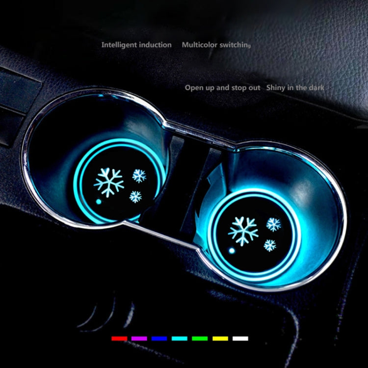 Car AcrylicColorful USB Charger Water Cup Groove LED Atmosphere Light(Bell) - Car Drink Holders by PMC Jewellery | Online Shopping South Africa | PMC Jewellery | Buy Now Pay Later Mobicred