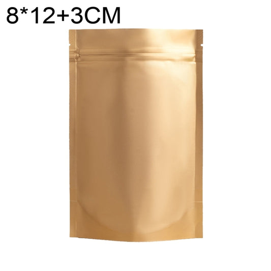 100 PCS/Set Matte Aluminum Foil Snack Stand-up Pouch, Size:8x12+3cm(Gold) - Preservation Supplies by PMC Jewellery | Online Shopping South Africa | PMC Jewellery | Buy Now Pay Later Mobicred