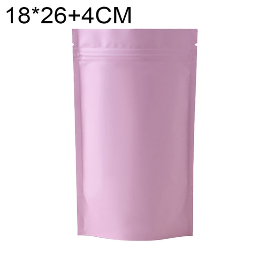 100 PCS/Set Matte Aluminum Foil Snack Stand-up Pouch, Size:18x26+4cm(Pink) - Preservation Supplies by PMC Jewellery | Online Shopping South Africa | PMC Jewellery | Buy Now Pay Later Mobicred